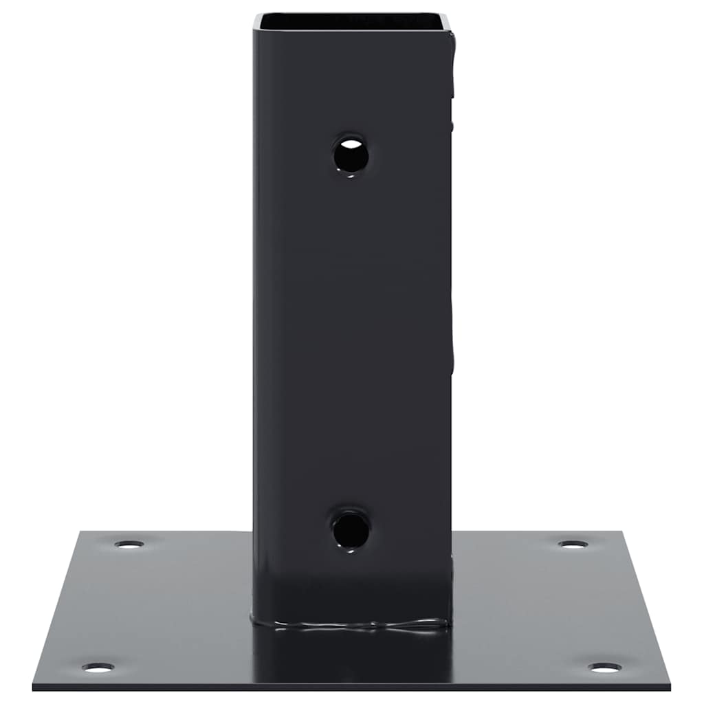 Post Bases Square 4 pcs Anthracite 46x46 mm Powder-coated Steel