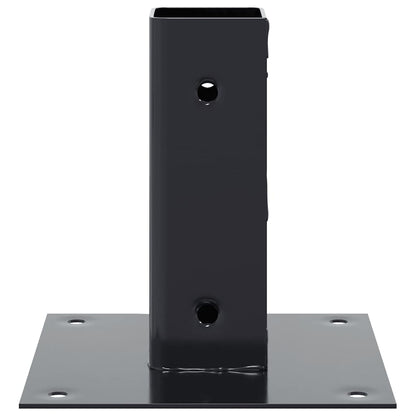 Post Bases Square 4 pcs Anthracite 46x46 mm Powder-coated Steel