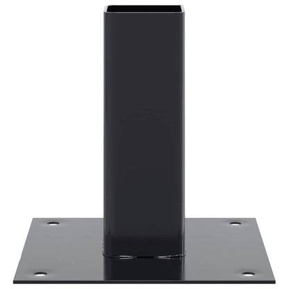 Post Bases Square 4 pcs Anthracite 46x46 mm Powder-coated Steel