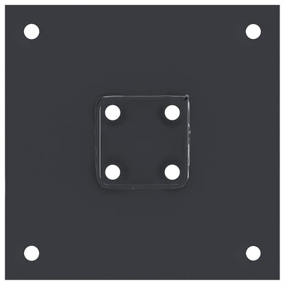 Post Bases Square 4 pcs Anthracite 46x46 mm Powder-coated Steel