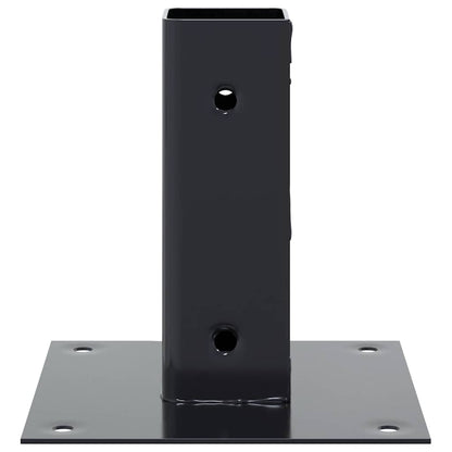 Post Bases Square 12 pcs Anthracite 46x46 mm Powder-coated Steel