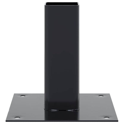 Post Bases Square 12 pcs Anthracite 46x46 mm Powder-coated Steel
