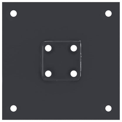 Post Bases Square 12 pcs Anthracite 46x46 mm Powder-coated Steel