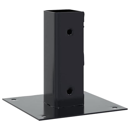 Post Bases Square 4 pcs Anthracite 51x51 mm Powder-coated Steel