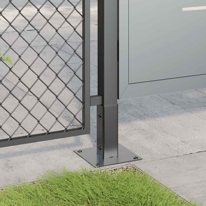 Post Bases Square 4 pcs Anthracite 51x51 mm Powder-coated Steel