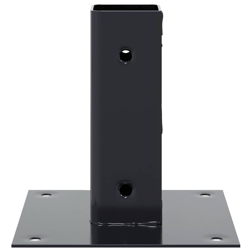Post Bases Square 4 pcs Anthracite 51x51 mm Powder-coated Steel