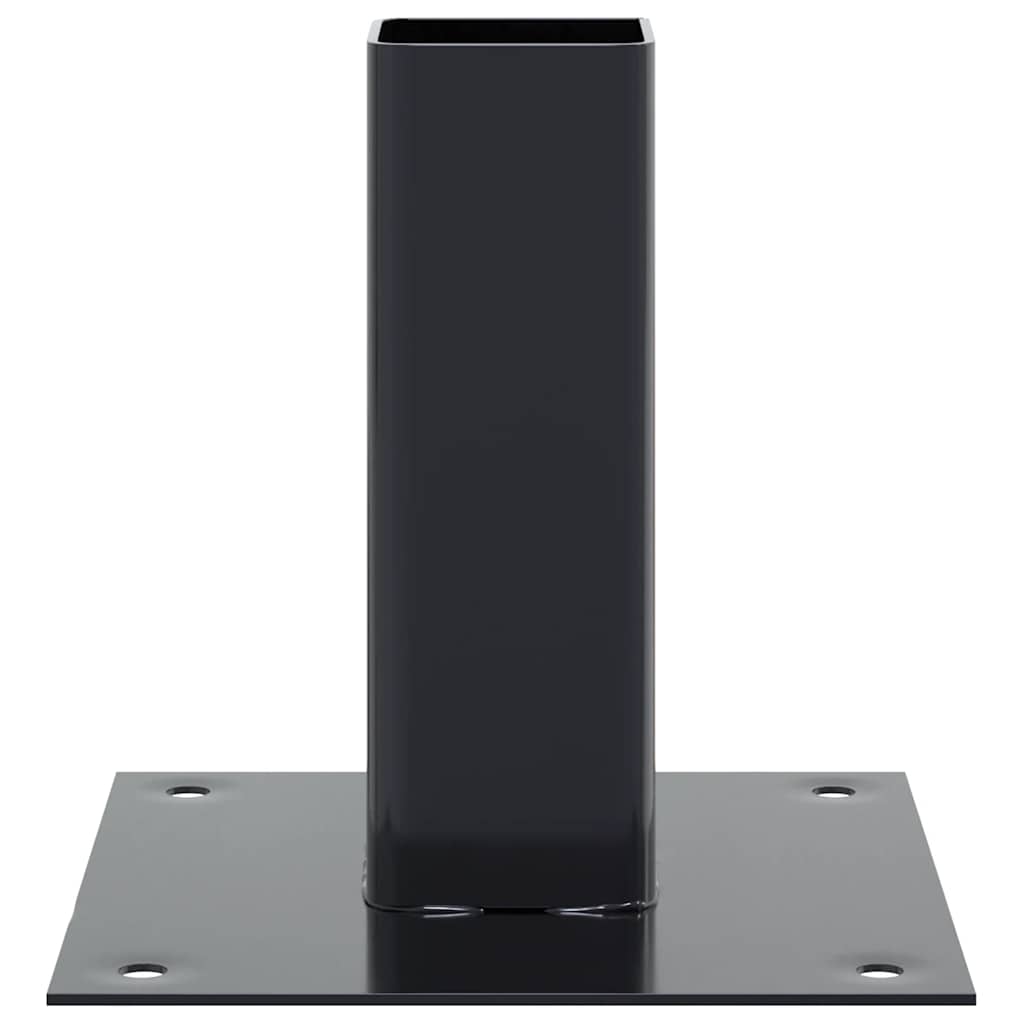 Post Bases Square 4 pcs Anthracite 51x51 mm Powder-coated Steel