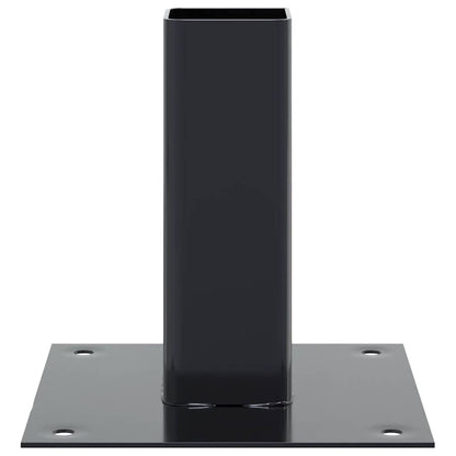 Post Bases Square 4 pcs Anthracite 51x51 mm Powder-coated Steel