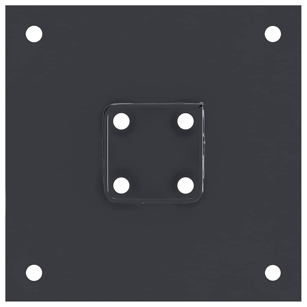 Post Bases Square 4 pcs Anthracite 51x51 mm Powder-coated Steel