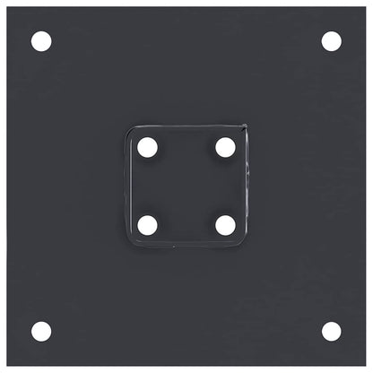 Post Bases Square 4 pcs Anthracite 51x51 mm Powder-coated Steel