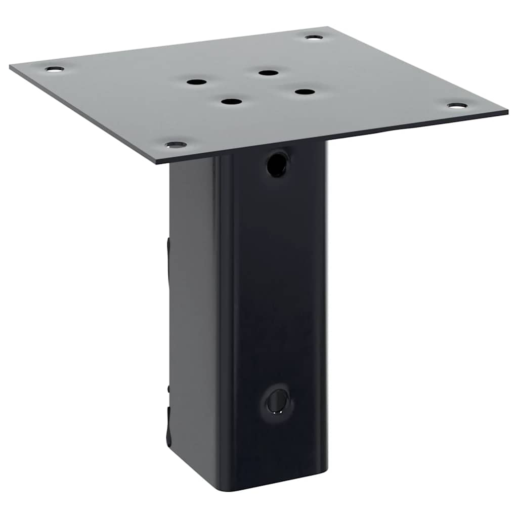 Post Bases Square 12 pcs Anthracite 51x51 mm Powder-coated Steel