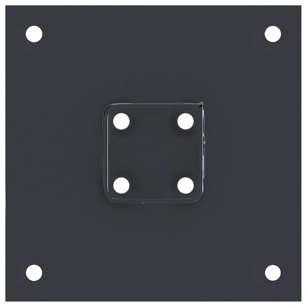 Post Bases Square 12 pcs Anthracite 51x51 mm Powder-coated Steel