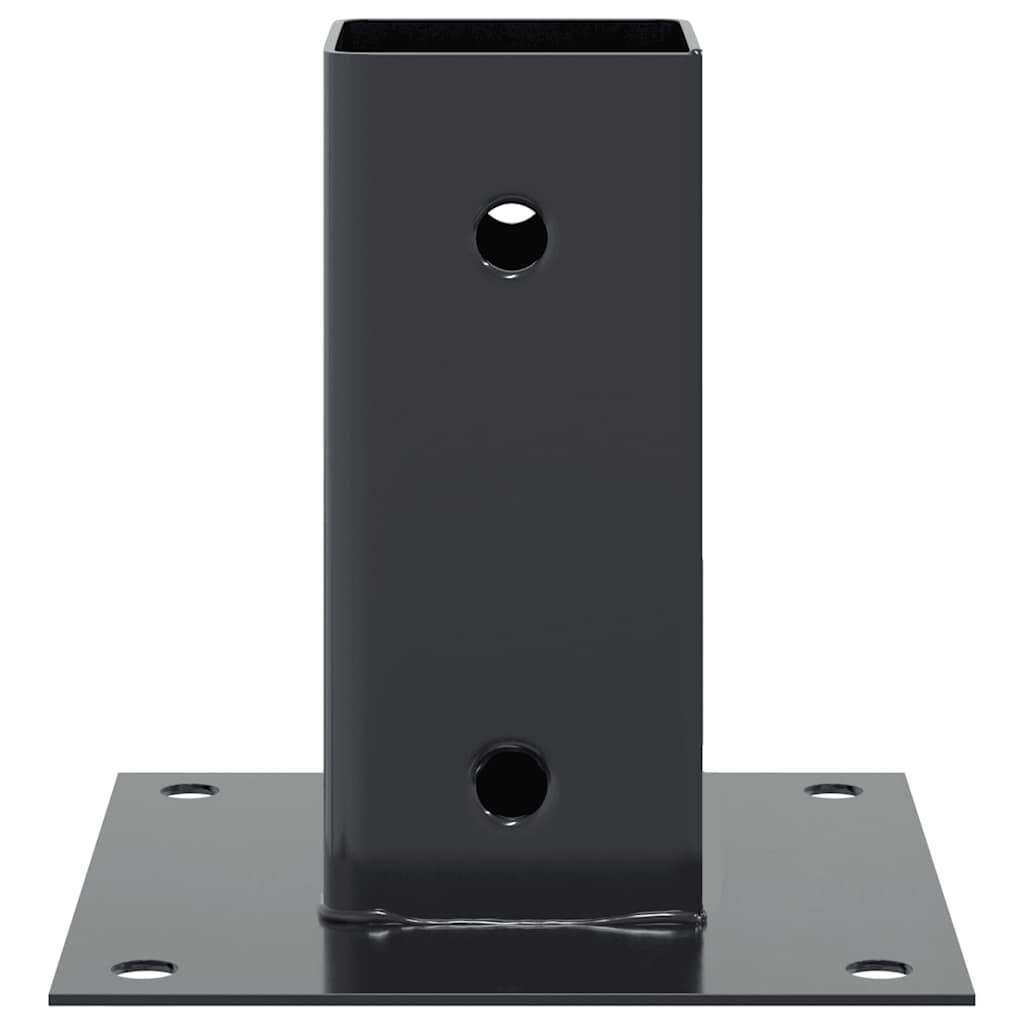 Post Bases Square 4 pcs Anthracite 61x61 mm Powder-coated Steel