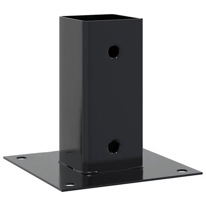 Post Bases Square 4 pcs Anthracite 71x71 mm Powder-coated Steel