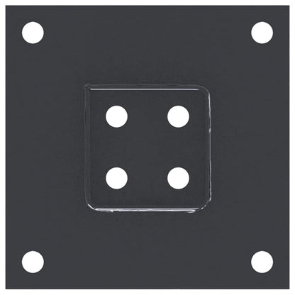Post Bases Square 4 pcs Anthracite 71x71 mm Powder-coated Steel