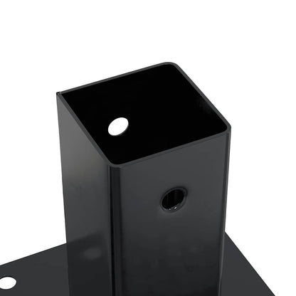 Post Bases Square 4 pcs Anthracite 71x71 mm Powder-coated Steel