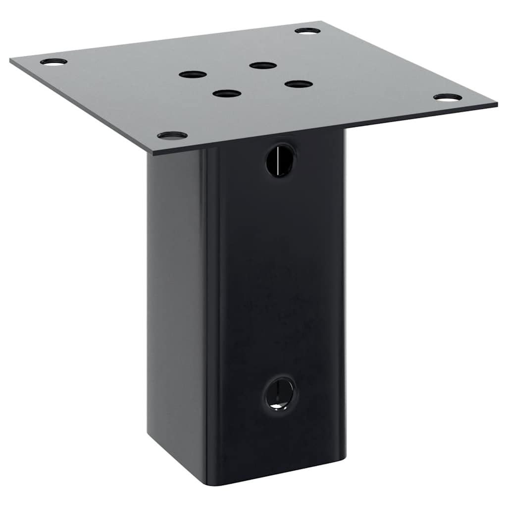 Post Bases Square 12 pcs Anthracite 71x71mm Powder-coated Steel