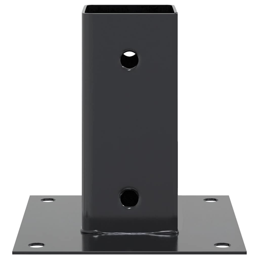 Post Bases Square 12 pcs Anthracite 71x71mm Powder-coated Steel
