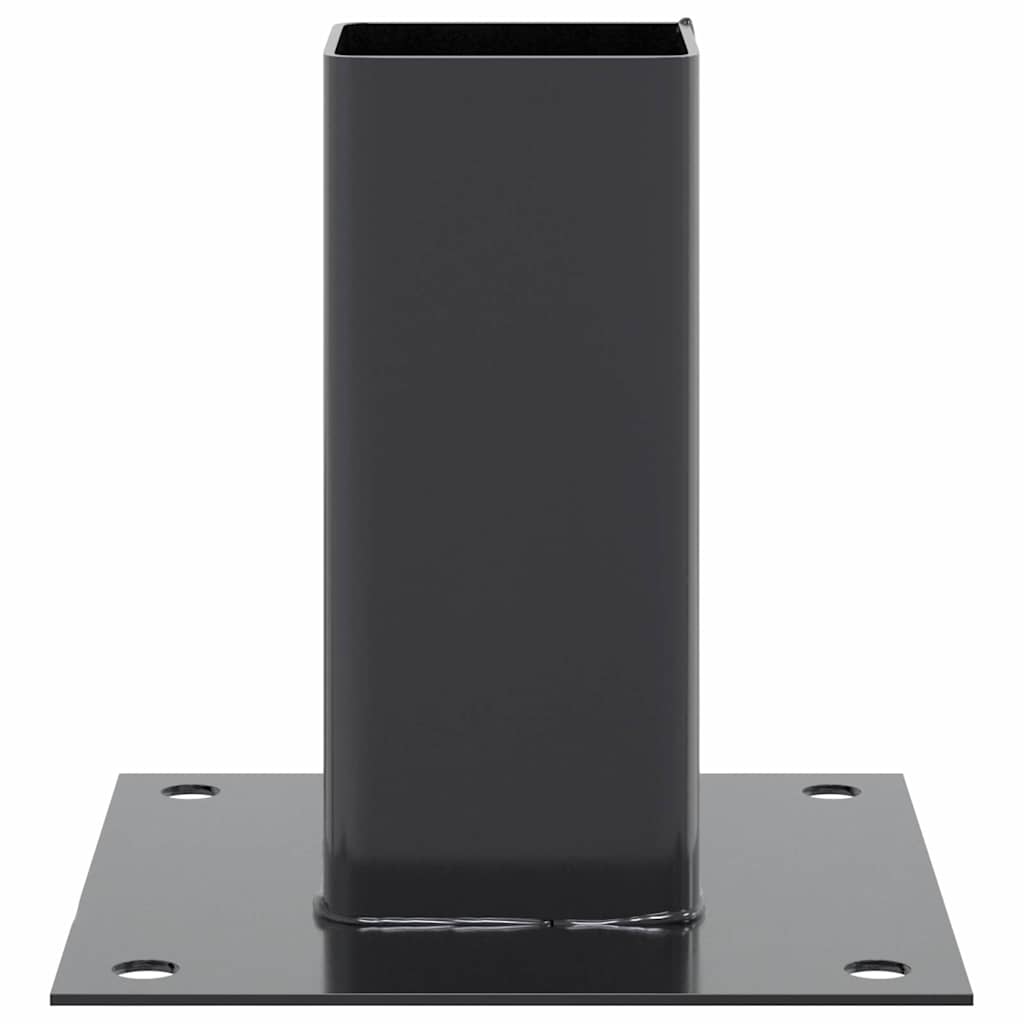 Post Bases Square 12 pcs Anthracite 71x71mm Powder-coated Steel