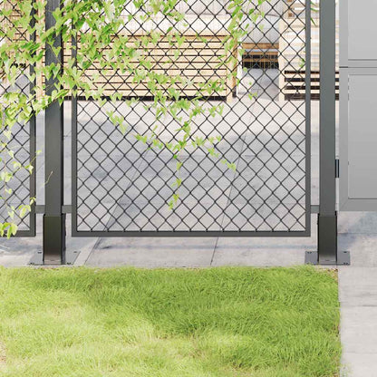 Post Bases Square 12 pcs Anthracite 71x71mm Powder-coated Steel