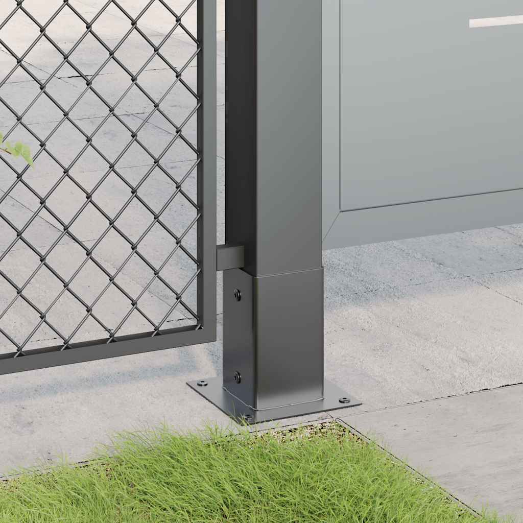 Post Bases Square 4 pcs Anthracite 81x81 mm Powder-coated Steel