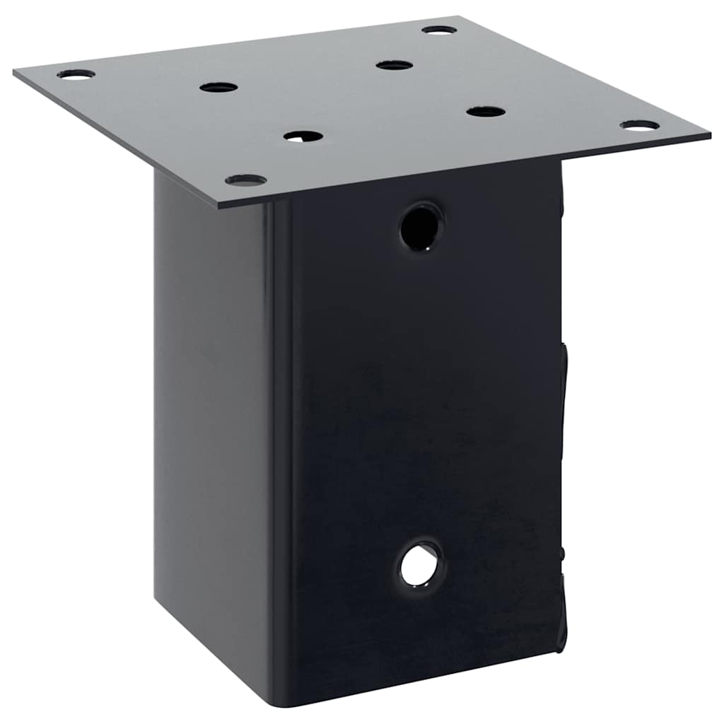 Post Bases Square 4 pcs Anthracite 81x81 mm Powder-coated Steel