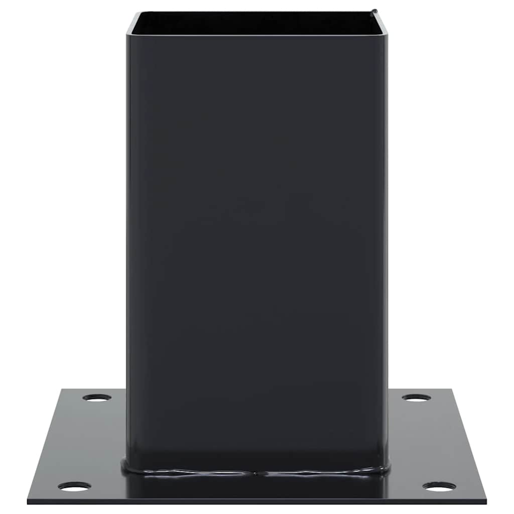 Post Bases Square 4 pcs Anthracite 81x81 mm Powder-coated Steel