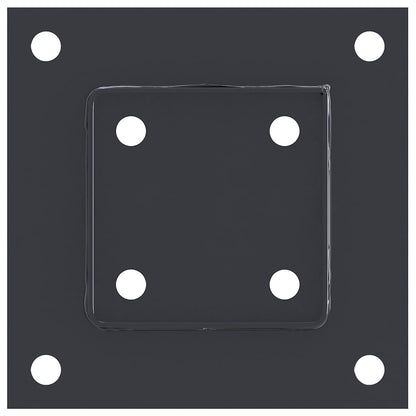 Post Bases Square 4 pcs Anthracite 81x81 mm Powder-coated Steel