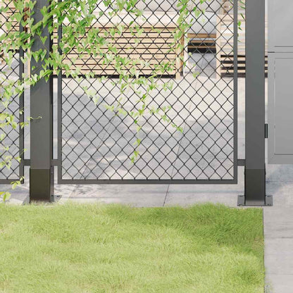 Post Bases Square 4 pcs Anthracite 81x81 mm Powder-coated Steel
