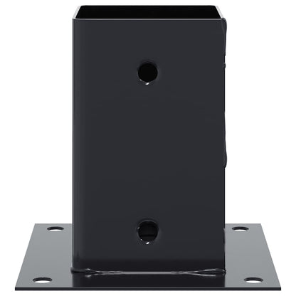Post Bases Square 12 pcs Anthracite 81x81 mm Powder-coated Steel