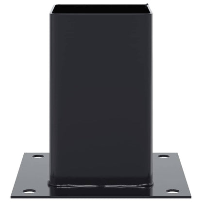 Post Bases Square 12 pcs Anthracite 81x81 mm Powder-coated Steel