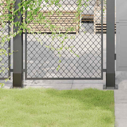 Post Bases Square 12 pcs Anthracite 81x81 mm Powder-coated Steel