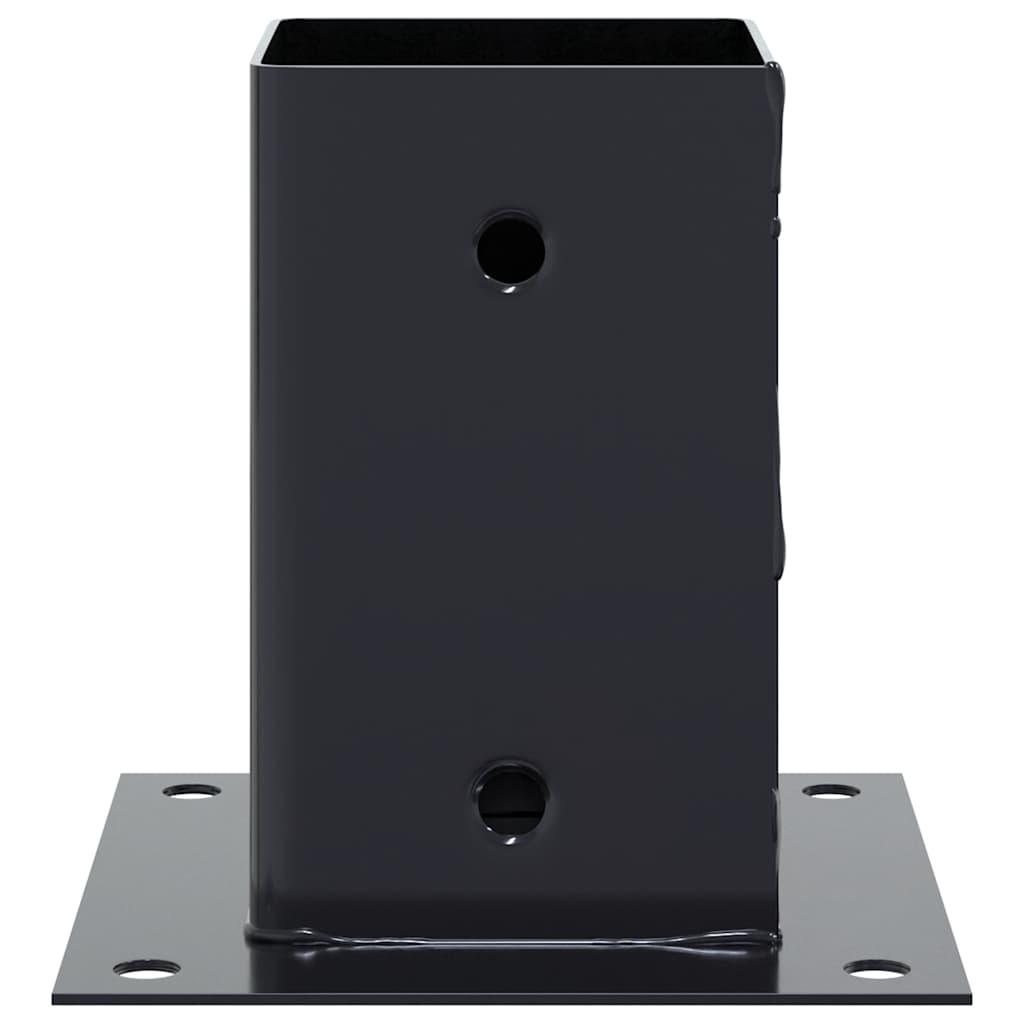 Post Bases Square 4 pcs Anthracite 91x91 mm Powder-coated Steel