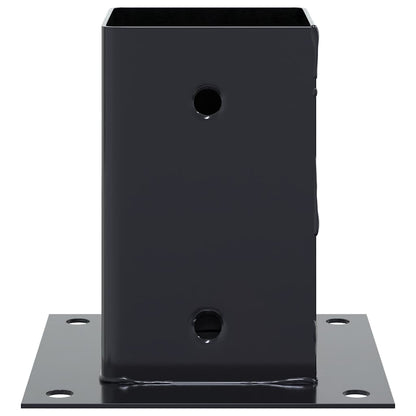 Post Bases Square 4 pcs Anthracite 91x91 mm Powder-coated Steel