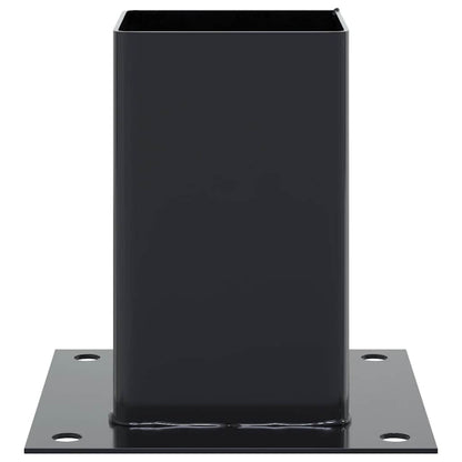 Post Bases Square 4 pcs Anthracite 91x91 mm Powder-coated Steel