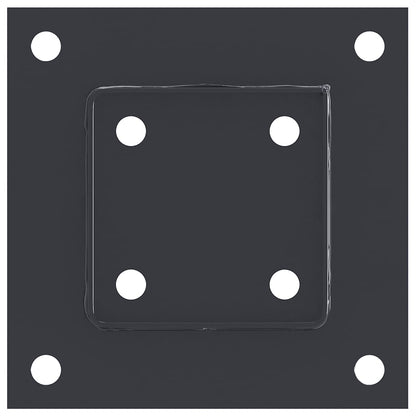 Post Bases Square 4 pcs Anthracite 91x91 mm Powder-coated Steel