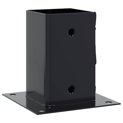 Post Bases Square 12 pcs Anthracite 91x91 mm Powder-coated Steel