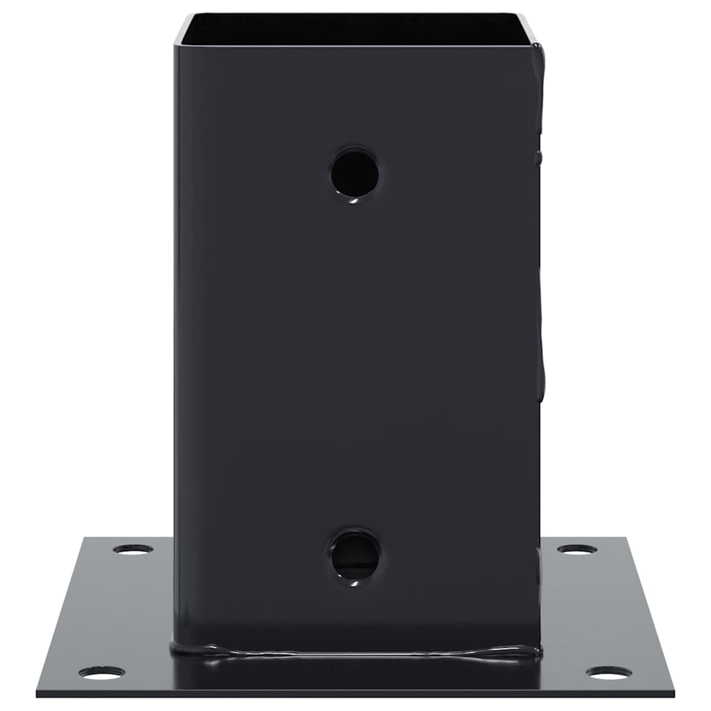 Post Bases Square 12 pcs Anthracite 91x91 mm Powder-coated Steel