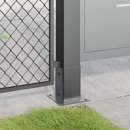 Post Bases Square 12 pcs Anthracite 91x91 mm Powder-coated Steel