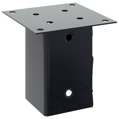 Post Bases Square 12 pcs Anthracite 91x91 mm Powder-coated Steel