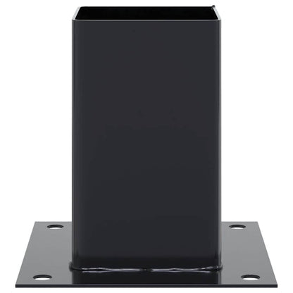 Post Bases Square 12 pcs Anthracite 91x91 mm Powder-coated Steel