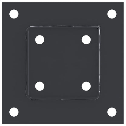 Post Bases Square 12 pcs Anthracite 91x91 mm Powder-coated Steel