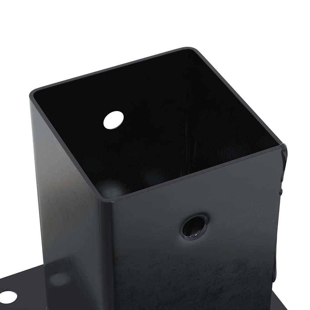 Post Bases Square 12 pcs Anthracite 91x91 mm Powder-coated Steel