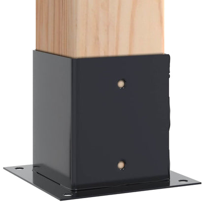 Post Bases Square 12 pcs Anthracite 101x101 mm Powder-coated Steel