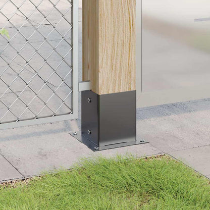 Post Bases Square 4 pcs Anthracite 121x121 mm Powder-coated Steel