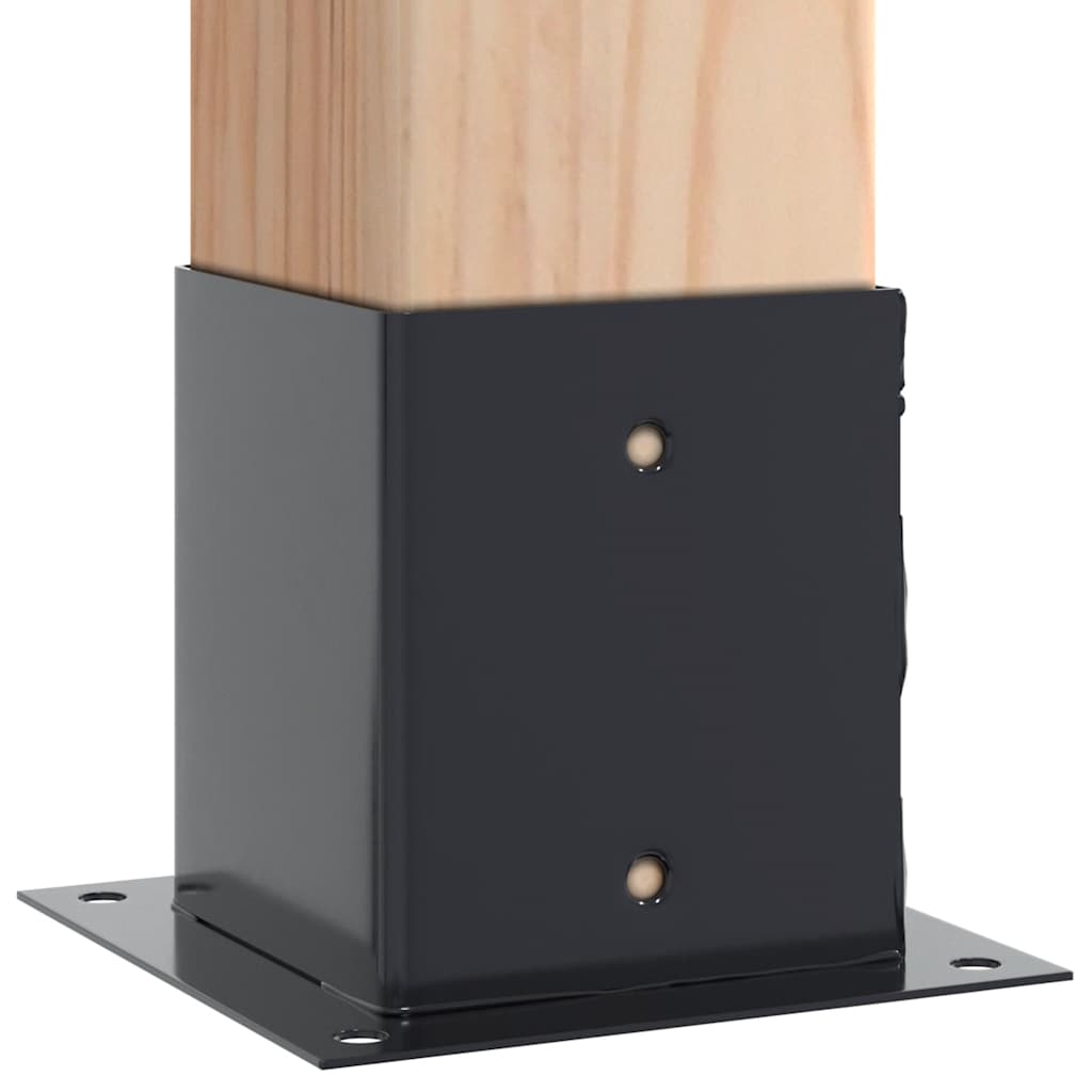 Post Bases Square 12 pcs Anthracite 121x121 mm Powder-coated Steel