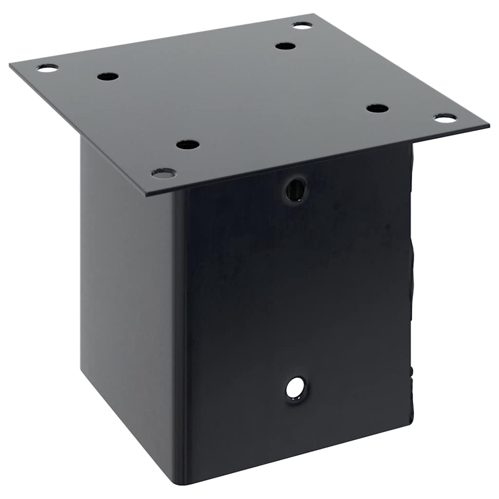Post Bases Square 12 pcs Anthracite 121x121 mm Powder-coated Steel