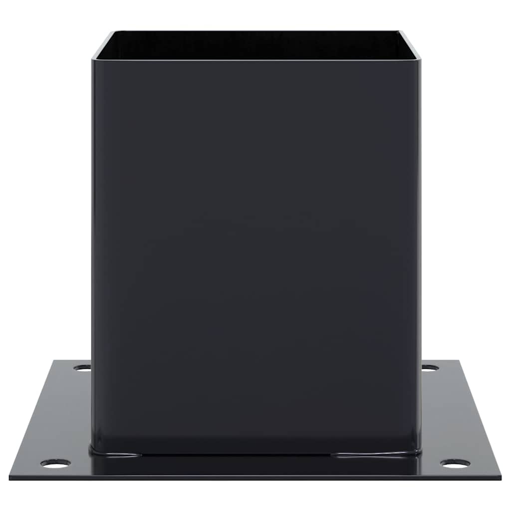 Post Bases Square 12 pcs Anthracite 121x121 mm Powder-coated Steel