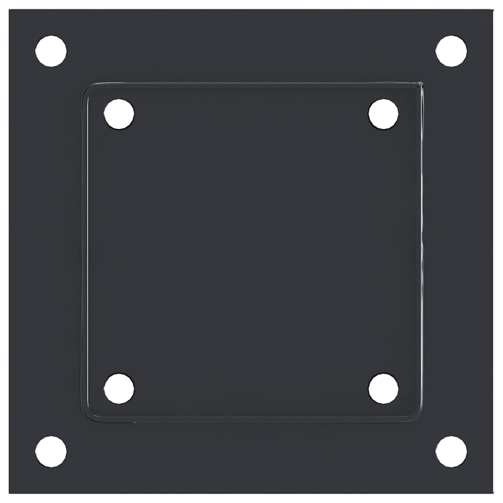 Post Bases Square 12 pcs Anthracite 121x121 mm Powder-coated Steel