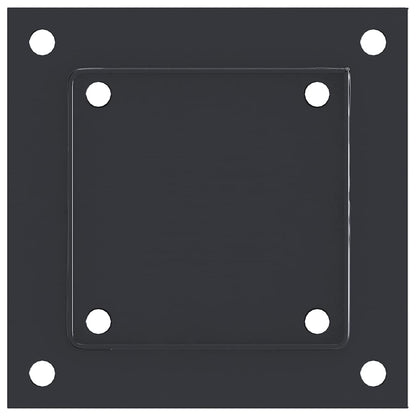 Post Bases Square 12 pcs Anthracite 121x121 mm Powder-coated Steel